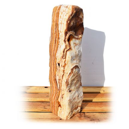 Onyx Marmor Poliert Quellstein Nr 484/H63cm