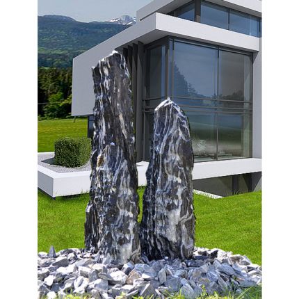  Quellsteinbrunnen 3er Set Black Angel Natur 90