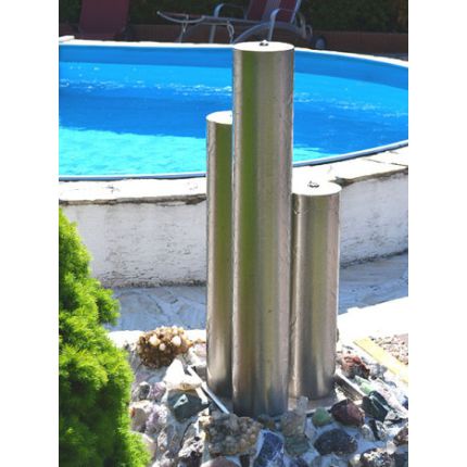 Edelstahl Gartenbrunnen München 3er SET 140S20