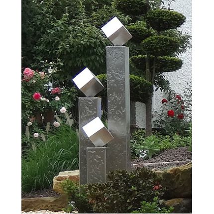 Edelstahl Gartenbrunnen Berlin 3er SET 200S20