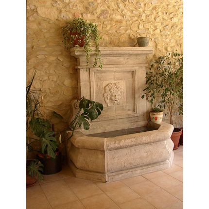 Gartenbrunnen Wandbrunnen Naturstein Anduze I