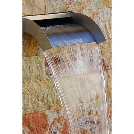 Wasserfall Edelstahl Victoria 90 SET Rund
